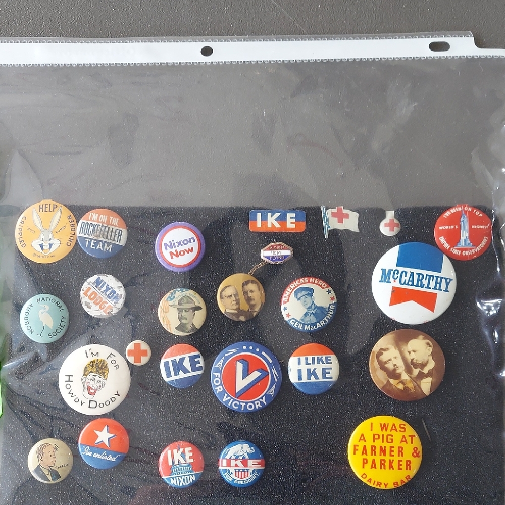 Vintage Political and Campaign Pin Collection